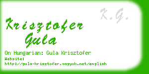 krisztofer gula business card